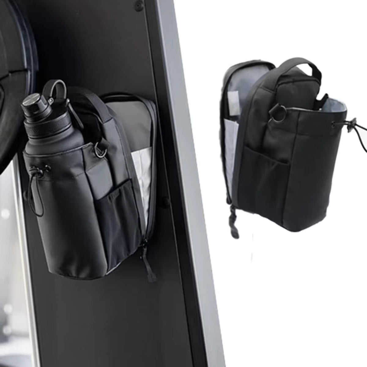 Magnetic Gym Bag Large Capacity Magnetic Carrier Bag with Phone Pocket Portable Gym Water Bottle Pouch Gym Accessories Organizer